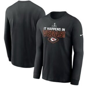 Nike KC Super Bowl It Happens In Vegas Long Sleeve T-shirt NWT